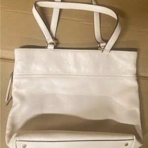 Coach White Leather Shoulder Bag